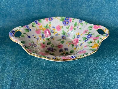 Royal Winton Old Cottage Chintz Floral Small Oval Dish With Handles • $24.95