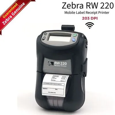 Zebra RW220 Mobile Label Receipt Printer 2 Inch Print WiFi R2D-0UGA010N-L3 • $37.99