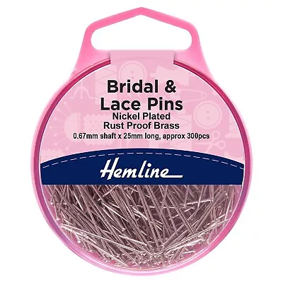 Hemline Sewing Dressmaking Bridal And Lace Nickel Plated Rust Proof Brass Pins • £4.79