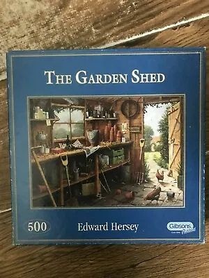 THE GARDEN SHED EDWARD HERSEY GIBSONS JIGSAW PUZZLE 500 PIECES 34.5 X 48.5 Cm • £6.99