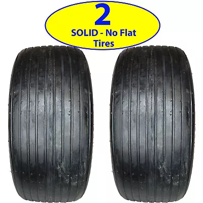 (2) Flat Free Tire 15x6.00-6 Fits Some Dixie Chopper Zero Turn Mower • $86.48
