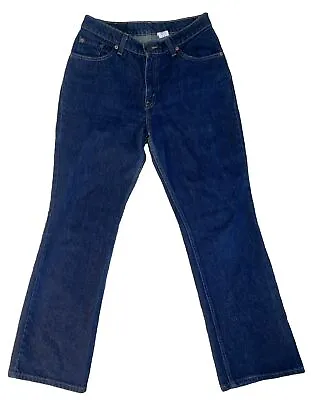 Vintage Levi’s 517 30x30 Boot Cut High Rise Flare Dark Denim Jeans 11 JR. S • £30.83