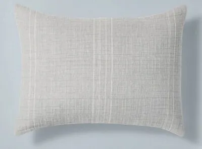 Hearth & Hand By Magnolia Microstripe Matelasse Gray Pilllow Sham Standard • $17.90