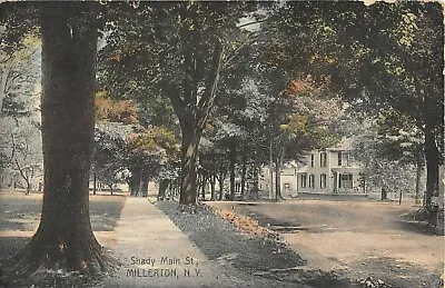 1911 Homes Shady Main St. Millerton NY Post Card Dutchess County • $14