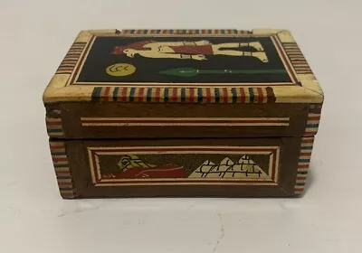 Handmade Egyptian Egypt Mosaic Wood Inlay Abalone Jewelry Trinket Box Marquetry • $14.99