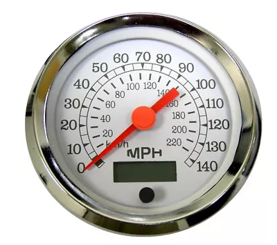 GPS Speedometer 3-3/8 /86mm140 MPHLED Light White/chrome043-SP-WC/GPS • $75