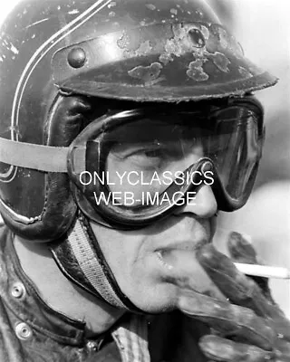 COOL STEVE McQUEEN MOTORCYCLE/AUTO RACING HELMET SMOKE CIGARETTE PORTRAIT PHOTO • $14.41