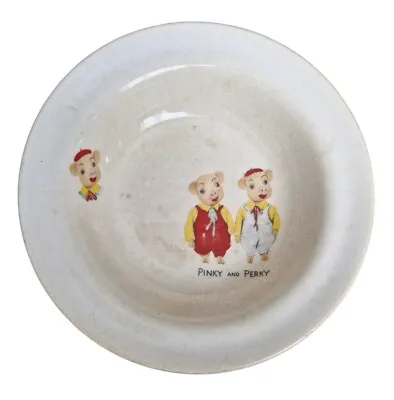 Vintage Pinky And Perky Bowl Keele Street Pottery No #866102 • £8