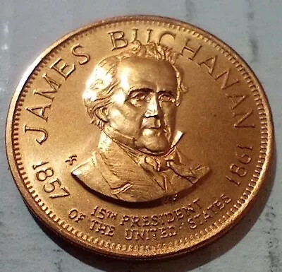 James Buchanan 15th President Of The United States Of America Token Coin • $5.44