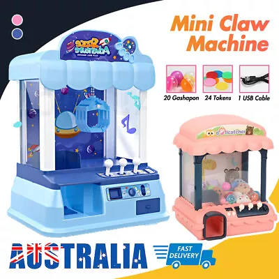 Mini Toy Claw Machine Arcade Game Candy Catch Grabber With LED Lights & Music AU • $65.99