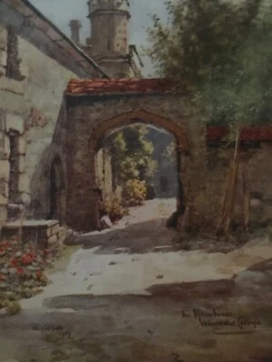 £4.50 • Buy Antique Print 1909 Brewhouse Winchester College From Painting By Wilfrid Ball