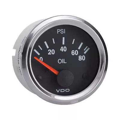 VDO 350-195 Vision Chrome 80 PSI Oil Pressure Gauge  Very Limited Stock HURRY! • $69