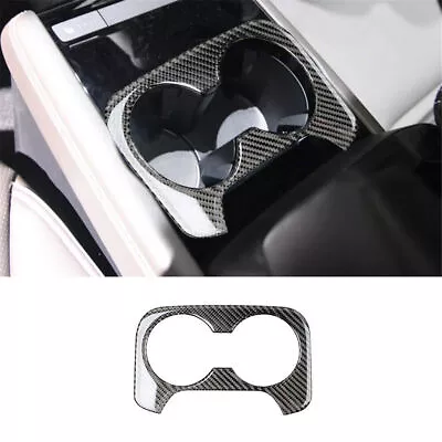 Carbon Fiber Interior Rear Cup Holder Frame Cover Trim For Mazda CX-9 2016-2022 • $15.38