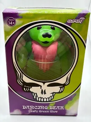 Leafy Green Grateful Dead Dancing Bear Glow Super7 Reaction Action Figure • $19.95