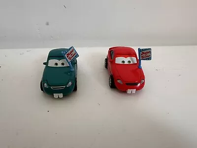 Disney Pixar Cars Diecast Mater The Greater Bucky Brakedust And Fan Lot Of 2 • $25