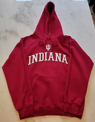 NCAA Indiana University Hoodie Hoosiers Maroon Pullover Mens Size Small Vintage • £15