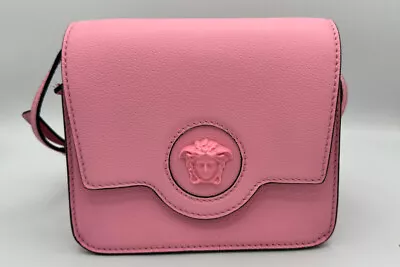 VERSACE Ladies Baby Pink Leather La Medusa Shoulder Bag • $529