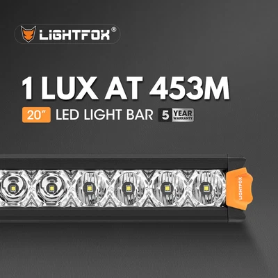 $74.95 • Buy Lightfox 20inch Osram LED Light Bar Slim Single Row Spot Flood Beam Offroad