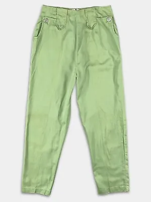 Vintage Riding Breeches TAILOR MADE GREEN PLEATED SIDE ZIP • $70