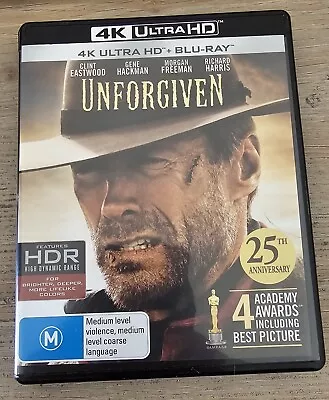 Unforgiven (1992) (4K UHD Blu-ray) Clint Eastwood Gene Hackman Jaimz Woolvett • $10