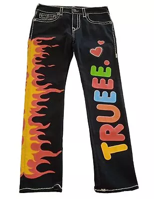 TRUE RELIGION Super T Chief Keef Black Skinny Jeans Men's W32 L30 NEW RRP 300 • $261.10