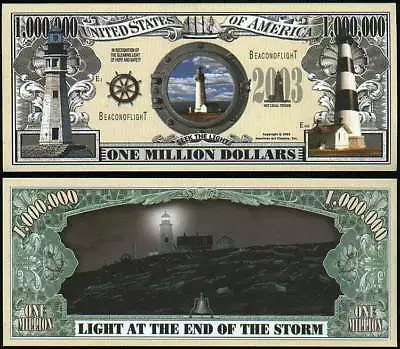 Lot Of 25 Bills- Lighthouse Novelty Million Dollar Bill • $7.49