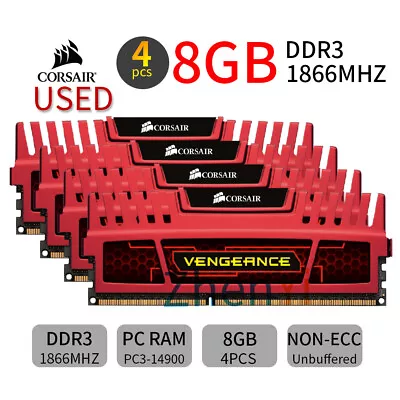 32GB 16GB 8GB 1866MHz DDR3 PC3-14900 CL10 Desktop Memory Corsair Vengeance LOT • $109.99