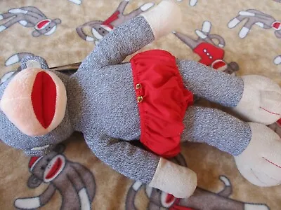£50.87 • Buy  Build A Bear Joy Sock MONKEY17  Red Panty Handmade Sock Monkey Fleece Blanket