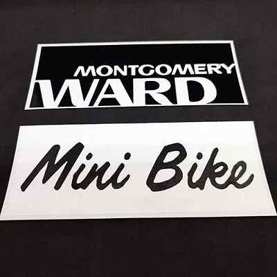Set Of 2 Montgomery Ward Mini Bike DECALS 2  X 5  Vinyl Minibike STICKERS  • $4.69