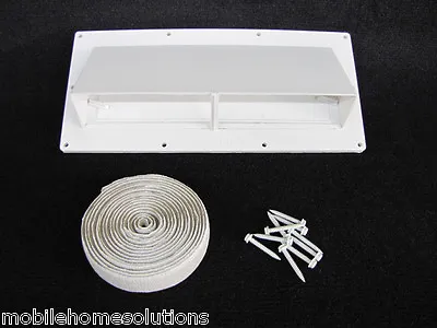 RV Mobile Home Parts Range Hood Vent With Damper Ventline White W/Install Kit • $24.88