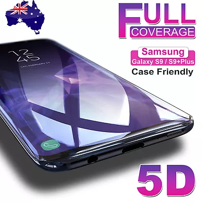 $10.75 • Buy Samsung Galaxy S9 S8 Plus Note 9 8 5D Full Cover Tempered Glass Screen Protector