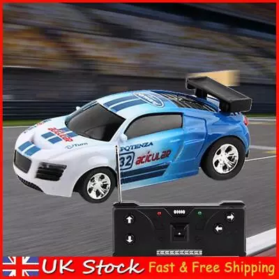 Coke Can Mini Cans RC Car LED Lights RC Car Model With Roadblocks Christmas Gift • £10.79