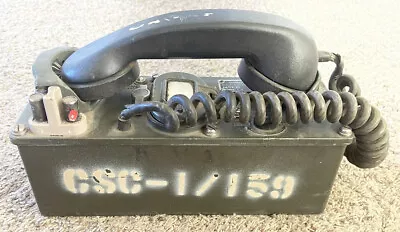 Vintage US Army Western Electric Field Telephone TA-43/PT 1/159th Aviation Reg. • $200