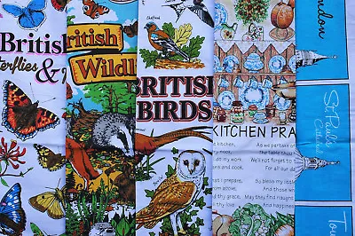 £3.25 • Buy  100% Cotton Picture Tea Towels - Dogs - Owl - Moths - Animals - Birds - Places 