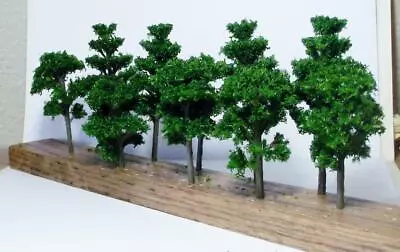 New Multi Scale Model Tree Scenery 10 Pcs Green Deciduous Trees 3 9/16  & 2 3/4  • $6.44