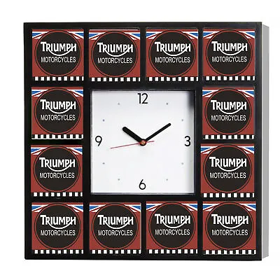 Advertising Retro Triumph Motorcycles Garage Dealer Clock 10.5 . Not $65 • $33.99