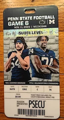 2023 Penn State Vs Michigan Wolverines Football Ticket Stub Suite • $49.99