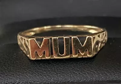 Vintage 9ct Gold Mum Ring - Size Q • £90