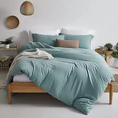  Duvet Cover Twin - 100% Washed Microfiber Super Twin(68 X90 ) Grayish Teal • $44.04