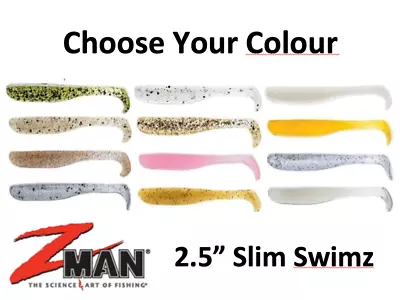 ZMan Slim SwimZ Soft Plastic Lure 2.5  8pk • $6.95