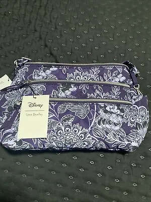 Vera Bradley Disney Mickey Minnie’s Flirty Floral Tonal Triple Zip Shoulder Bag • $80