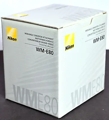 $265.99 • Buy Nikon WM-E80 Wide Converter Lens For Coolpix 8800 - New In Box! Old Stock!