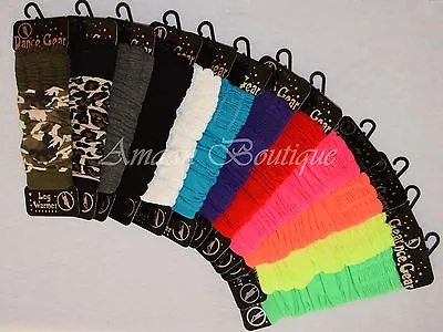 Leg Warmers Neon Plain Fancy Dress Ladies Girls 80s Disco Womens Legwarmers New • £2.49