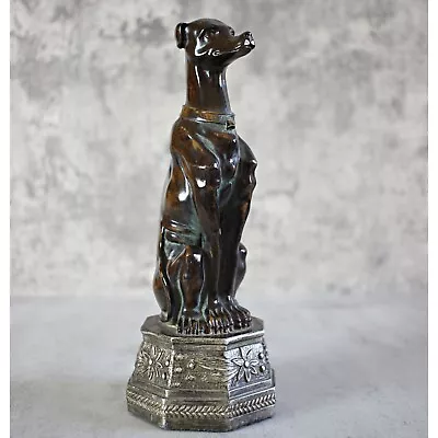 Vintage Faux Bronze Dog Statue Statuette Figurine Greyhound Animal Pets Mantel • $65