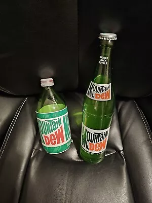 1980s Vintage Mountain Dew Soda Bottle Foam Label+++ 16 Oz. Full Bottle Unused • $34.99