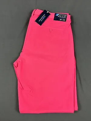 Vineyard Vines Golf Pants Performance On The Go 36 X 32 Pink Neon Rosa NWT $125 • $58.82