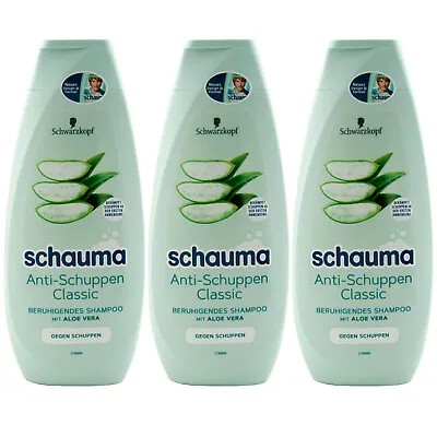 Schauma Shampoo ANTI DANDRUFF CLASSIC 3 X 400ml For Daily Hair Washing • £15.52