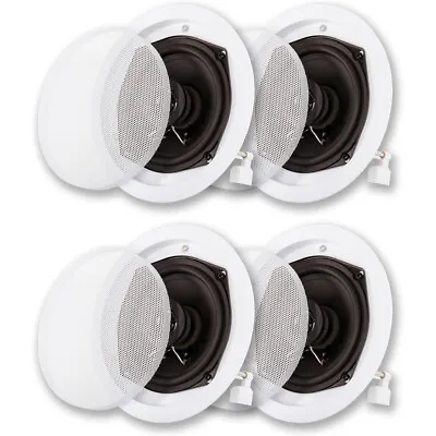 Acoustic Audio R191 Flush Mount In Ceiling Speakers Home Theater 2 Pair Pack • $76.88