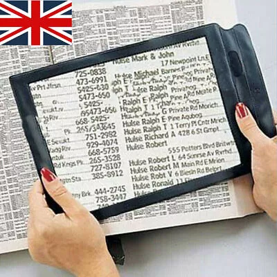 Magnifying Sheet A4 Full Page Large Magnifying Glass Reading Sewing Aid Lens Uk • £5.27