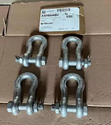 4x Pack Maclean 25 Ton 25T 7/8  Opening 3/4  Pin Anchor Rigging Shackles Clevis • $93.99